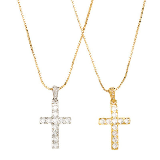 Mary Simple Cross Necklace