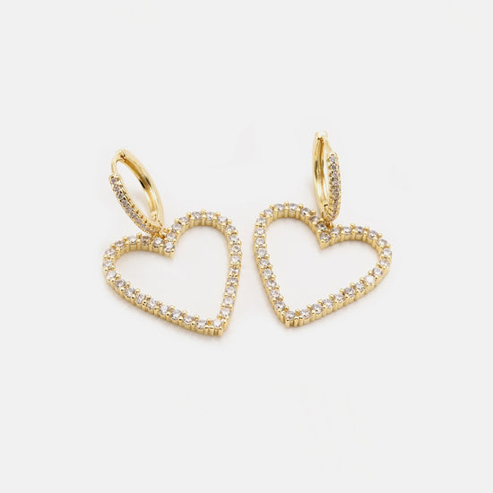 Cupid's Heart Huggie Earrings