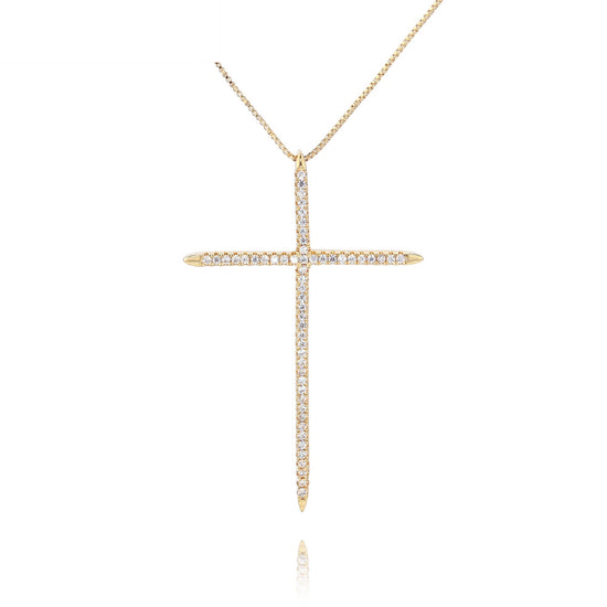 Dainty Cross 14k Gold Plated Necklace