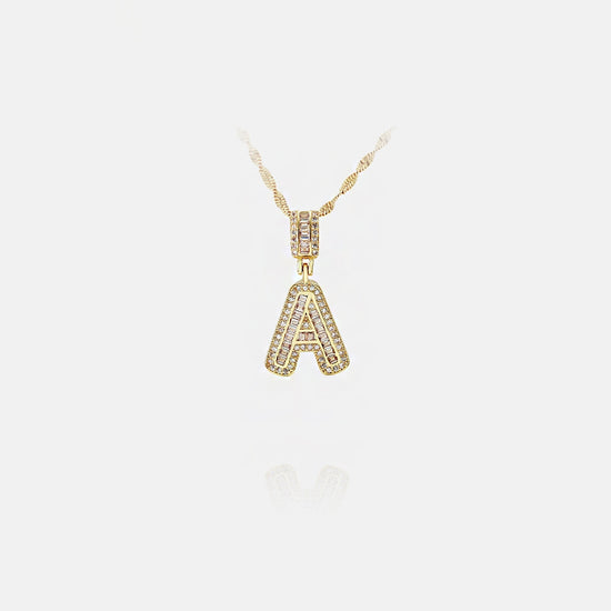 Olivia Vintage Initial Necklace