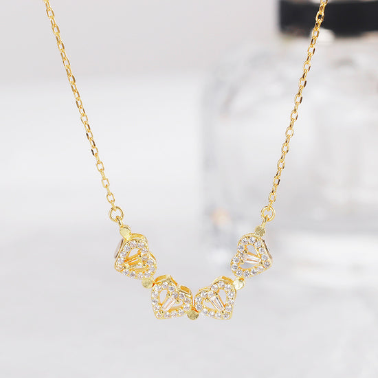 Dalia 4-Hearts 4-Leaf Clover Necklace