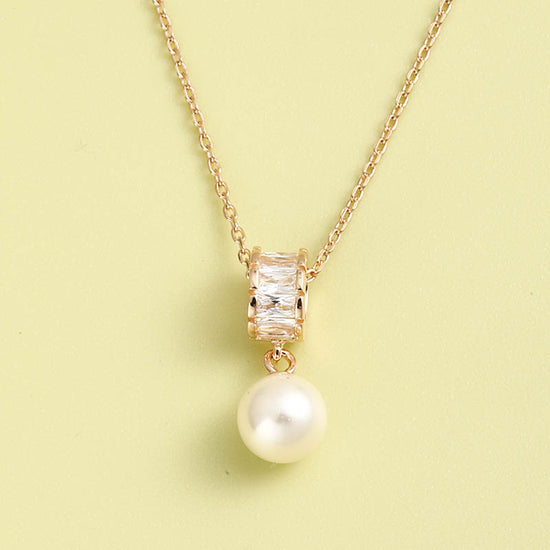 Katherine Rose Gold Pearl Necklace