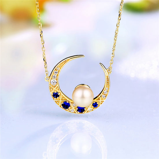 Paula Crescent Moon Necklace